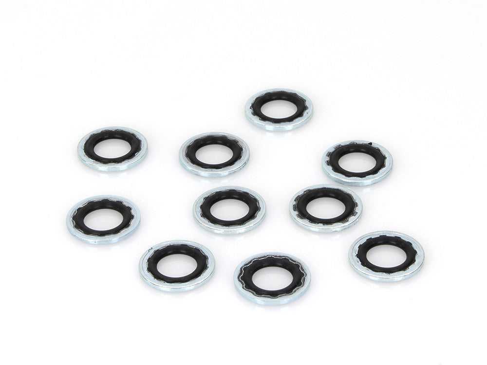 10mm Brake Banjo Washer with Rubber Sealing Washer - Pack of 10. - Rollies Speed Shop