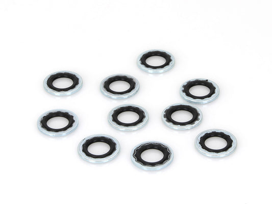 10mm Brake Banjo Washer with Rubber Sealing Washer - Pack of 10. - Rollies Speed Shop