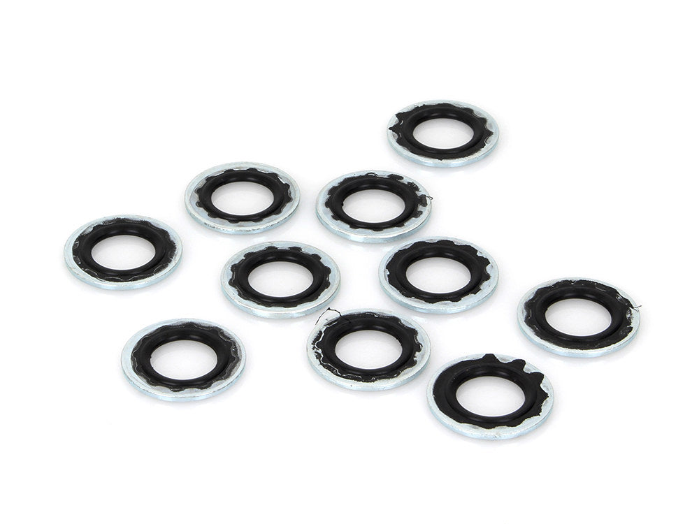 12mm Brake Banjo Washer with Rubber Sealing Washer - Pack of 10. - Rollies Speed Shop