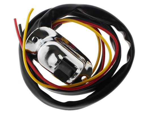 Headlight High / Low Switch - Chrome. Fits any 1in. Handlebar. - Rollies Speed Shop
