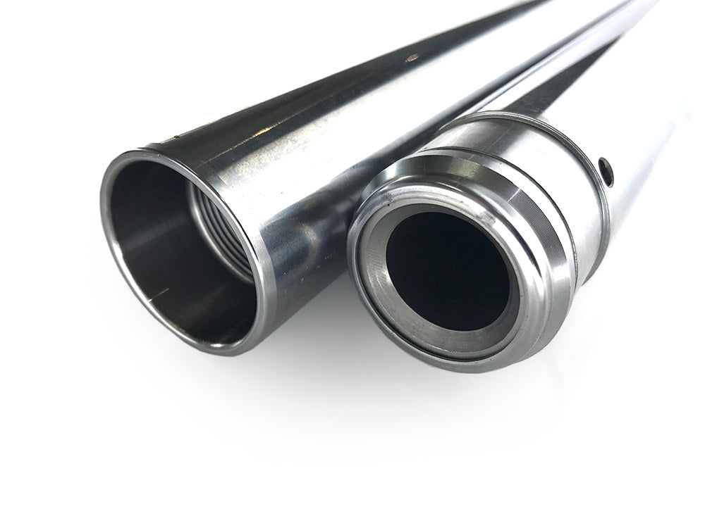 Hard Chrome Fork Tubes. Stock Length. Fits Softail 1984-1999, Dyna Wide Glide 1993-1999 & FXWG 1984-1986. - Rollies Speed Shop
