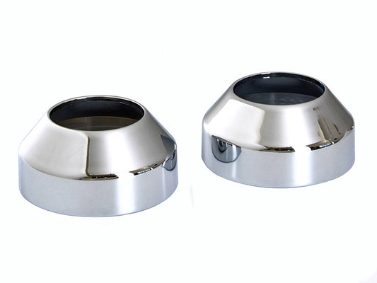 One-Piece Fork Boot Covers - Chrome. Fits Softail 1984-1999 & FXWG 1980-1986. - Rollies Speed Shop