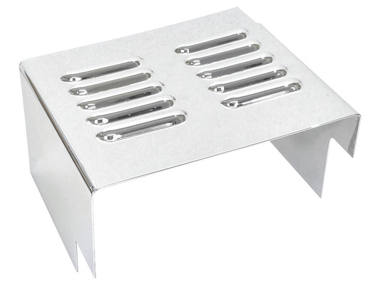 Louvered Battery Side Cover - Chrome. Fits FX 1973-1986 & Sportster 1982-2003. - Rollies Speed Shop