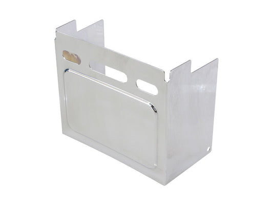 Battery Side Cover - Chrome. Fits Dyna 1991-1996 - Rollies Speed Shop