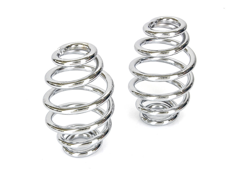 3in. Tapered Seat Spring - Chrome. - Rollies Speed Shop