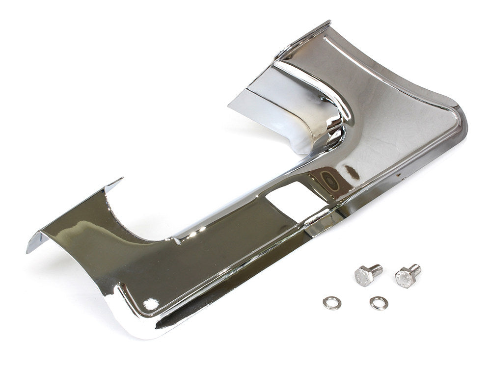 Lower Belt Guard - Chrome. Fits Touring 1985-2001 & FXR 1985-1994 - Rollies Speed Shop