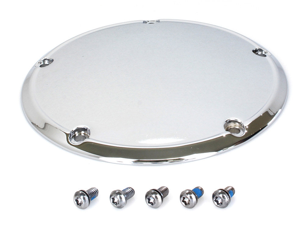 Derby Cover - Chrome. Fits Softail 1999-2018, Dyna 1999-2017 & Touring 1999-2015. - Rollies Speed Shop