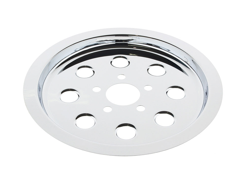 Rear Pulley Cover - Chrome. Fits Big Twin 1994-1999 with 65 Tooth Pulley. - Rollies Speed Shop
