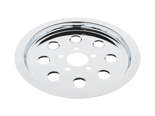 Rear Pulley Cover - Chrome. Fits Big Twin 1994-1999 with 65 Tooth Pulley. - Rollies Speed Shop