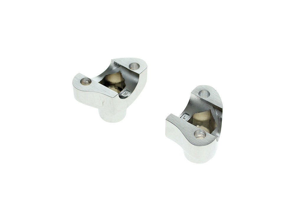 1-1/8in. Straight Risers - Chrome. Fits 1in. Handlebar. Fits Under The OEM Handlebar Clamp Cover on FLH 1977-1984 - Rollies Speed Shop