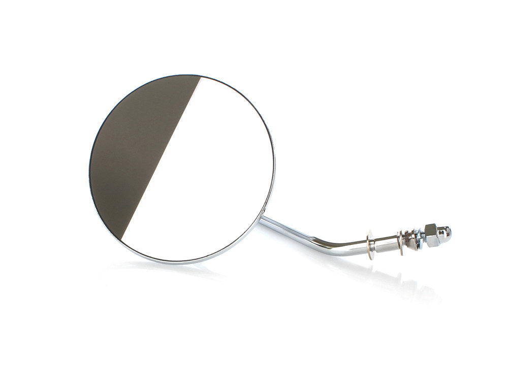4in. Round Mirror with Short Stem - Chrome. Fits Right. - Rollies Speed Shop