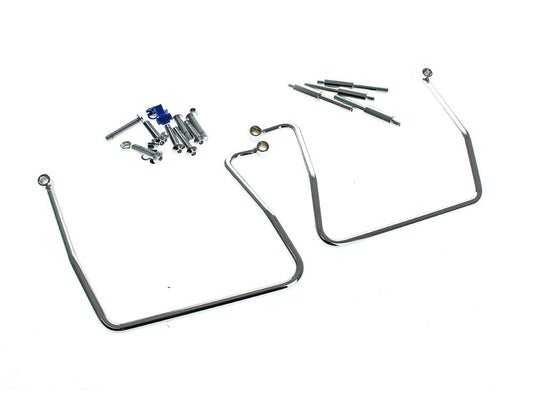 Saddlebag Supports - Chrome. Fits Dyna 1991-2017 - Rollies Speed Shop