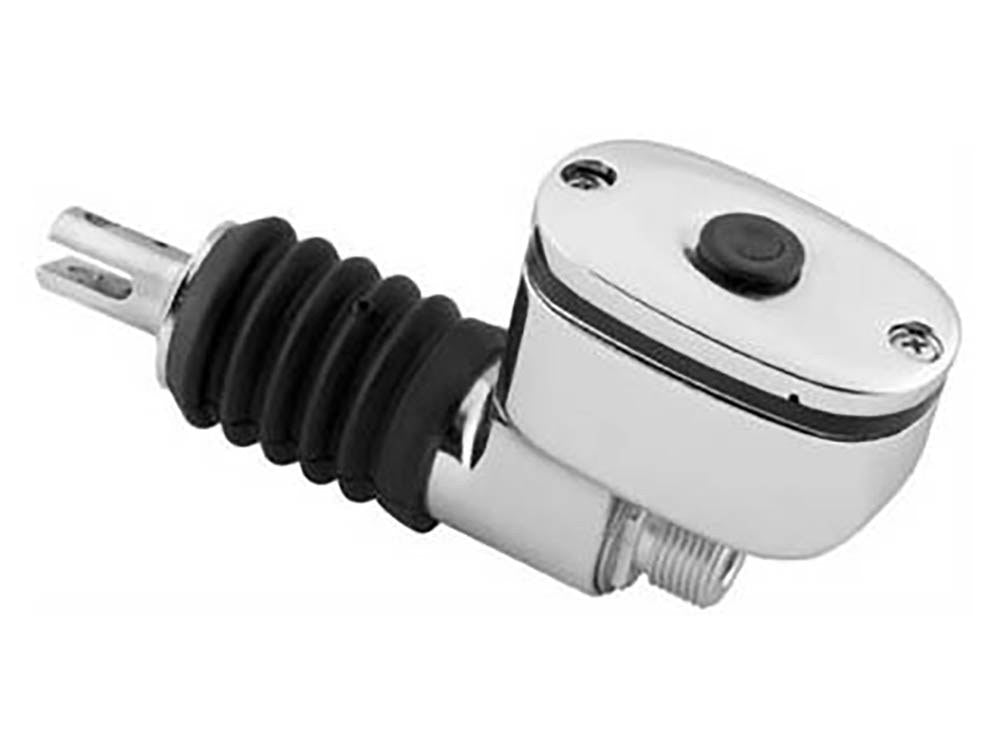 Rear Brake Master Cylinder - Chrome. Fits Softail 2000-2017 & Touring 2000-2007. - Rollies Speed Shop
