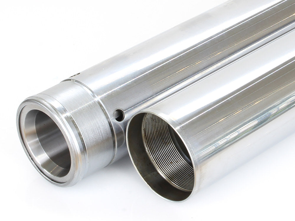 Hard Chrome Fork Tubes. +4in. Oversize. Fits Dyna 2006-2017 & +2in. Oversize on Dyna Wide Glide 2006-2017 - Rollies Speed Shop