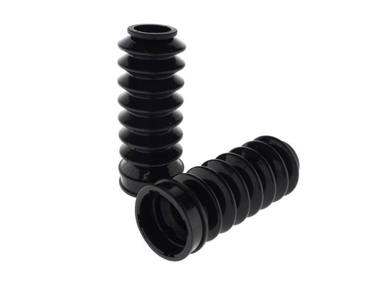 39mm Rubber Fork Boot Gaiters - Black. Fits Dyna 1991-2005, FXR 1987-1994 & Most Sportster 1987-2021 - Rollies Speed Shop