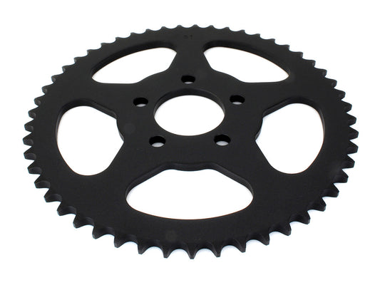51 Tooth, Flat Steel Rear Chain Sprocket - Black. Fits Big Twin 2000up & Sportster 2000-2021. - Rollies Speed Shop