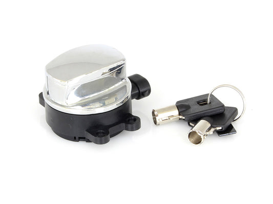 Ignition Switch - Chrome. Fits Softail 2011-2017, Road King 2014up & Most Dyna Models 2012-2017. - Rollies Speed Shop