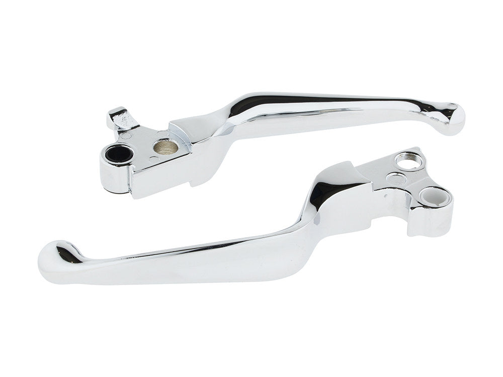 Hand Levers - Chrome. Fits Softail 1996-2014, Dyna 1996-2017, Touring 1996-2007 & Sportster 1996-2003. - Rollies Speed Shop