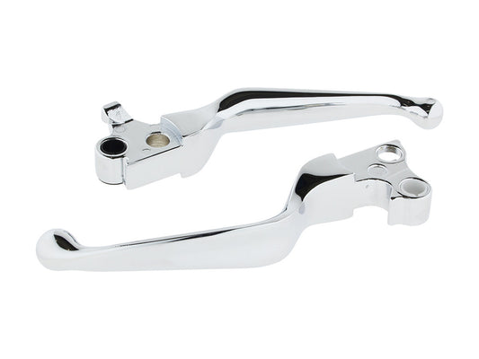 Hand Levers - Chrome. Fits Softail 1996-2014, Dyna 1996-2017, Touring 1996-2007 & Sportster 1996-2003. - Rollies Speed Shop