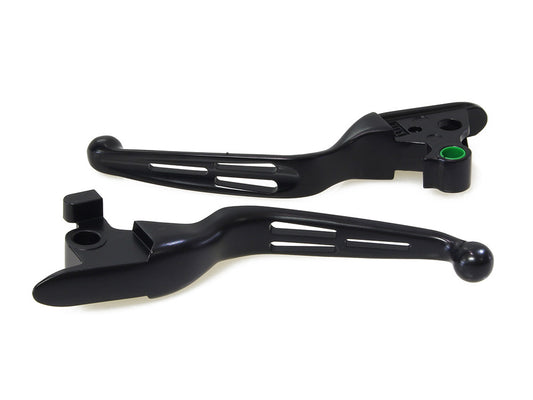 3 Slot Hand Levers - Black. Fits Softail 2018-2024 - Rollies Speed Shop