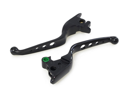 4 Hole Hand Levers - Black. Fits Softail 2018-2024 - Rollies Speed Shop