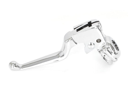 Clutch Perch & Lever - Chrome. Fits Most Big Twin 1996-2014 & Sportster 1996-2003 - Rollies Speed Shop