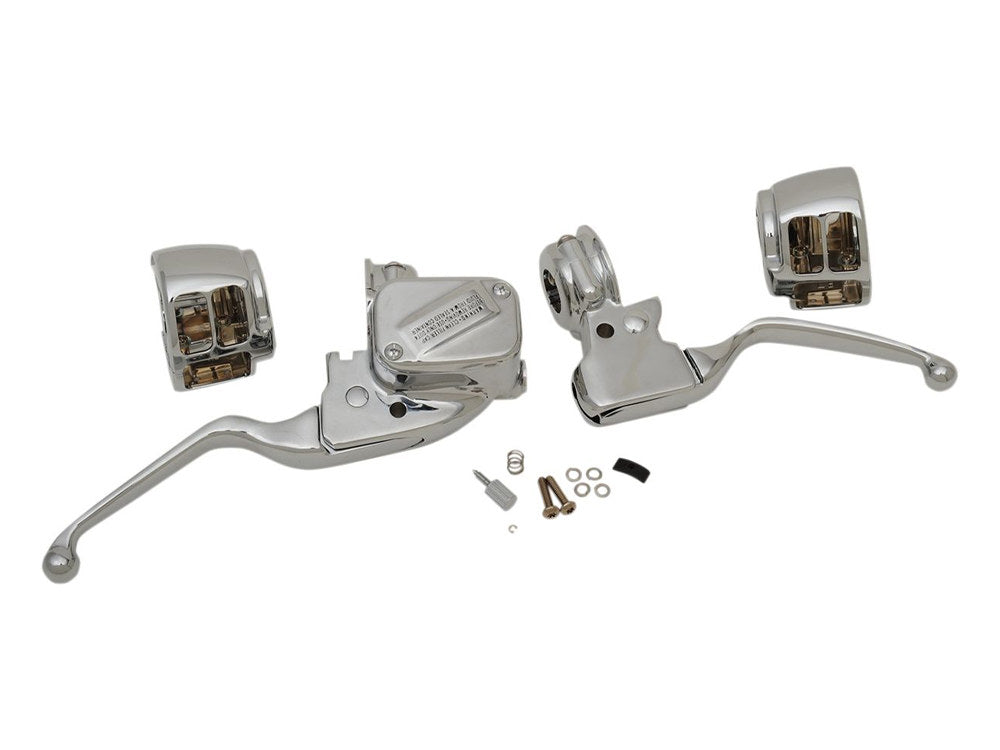 Handlebar Control Kit - Chrome. Fits Single Disc Softail 2015-2024 - Rollies Speed Shop