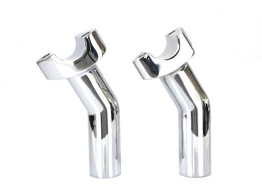 4-1/2in. Pullback Risers - Chrome. Fits 1in. Handlebar. - Rollies Speed Shop