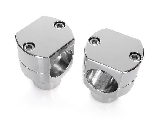 1-1/2in. Tall Billet Risers - Chrome. Fits 1-1/2in. Handlebars. - Rollies Speed Shop