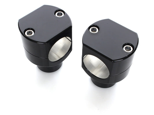 1-1/2in. Tall Billet Risers - Black. Fits 1-1/2in. Handlebars. - Rollies Speed Shop
