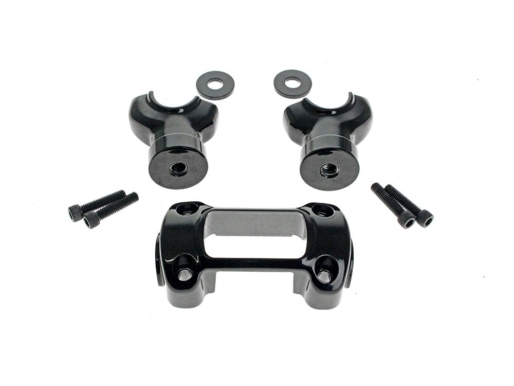 1.5in. Tall Risers x 1-1/4in. Clamp - Black. Fits Softail Breakout 2018-2024 & Street Bob, Low Rider ST, Standard 2018-2024 with 1-1/4in. Bars - Rollies Speed Shop