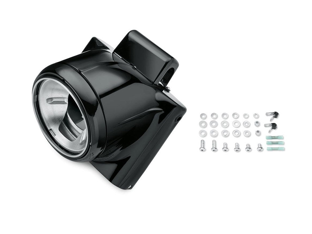 Freight Train Nacelle - Gloss Black. Fits FL Softail 1986-2017. - Rollies Speed Shop