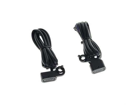 Under Perch Turn Signals - Black. Fits Softail 1984-2014, Dyna 1991-2017 & Sportster 1982-2003. - Rollies Speed Shop