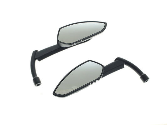 Scythe Mirrors with Blade Stem - Black - Rollies Speed Shop