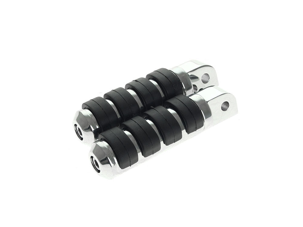Comfort Iso Style Large Footpegs - Chrome. Fits Softail 2018up Rear Passenger - Rollies Speed Shop