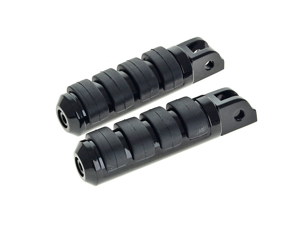 Comfort Iso Style Large Footpegs - Black. Fits Softail 2018up Front Rider - Rollies Speed Shop