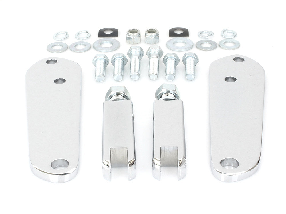 Highway Peg Supports - Chrome. Fits Dyna 1991-2017. - Rollies Speed Shop