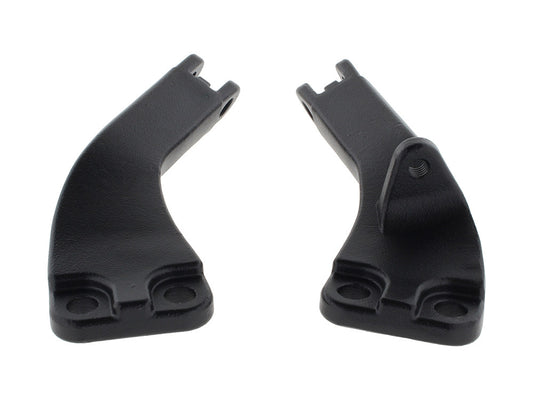 Passenger Footpeg Mount Kit - Wrinkle Black. Fits Dyna 2006-2017. - Rollies Speed Shop