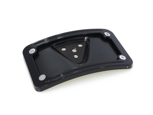 Laydown Curved Number Plate Frame with Mount - Gloss Black - Rollies Speed Shop