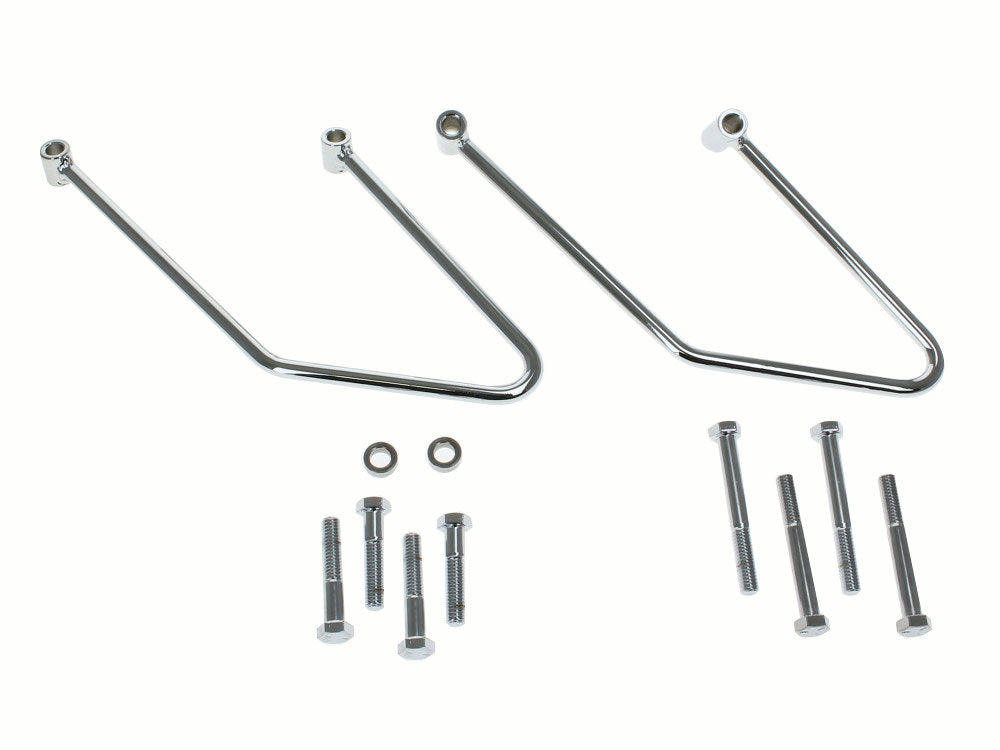 Saddlebag Supports - Chrome. Fits FX Softail 2006-2015 & Fatboy 2007-2017 - Rollies Speed Shop