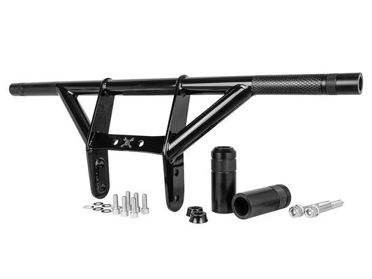 Front & Rear Brawler Crash Bar Kit - Black. Fits Sportster 2004-2021 with Mid-Mount Controls - Burly Brand