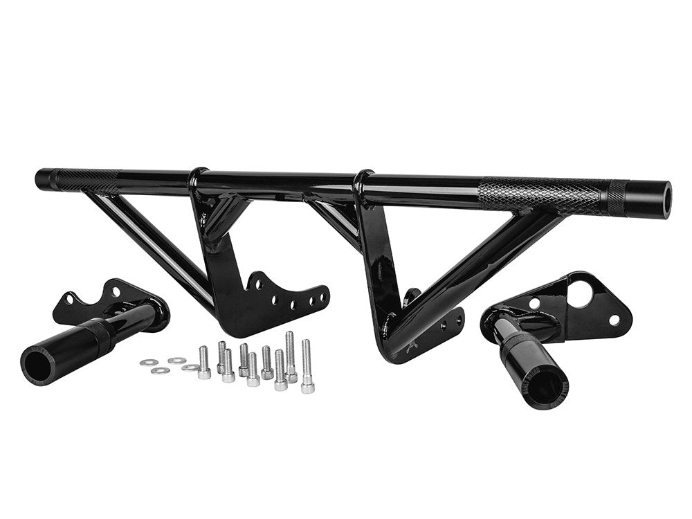 Front & Rear Brawler Crash Bar Kit - Black. Fits Softail 2018-2024 With Mid Mounts - Burly Brand