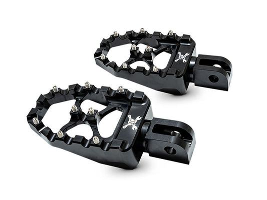 MX Evolution Footpegs - Black. Fits Softail 2018up Rear Passenger - Burly Brand