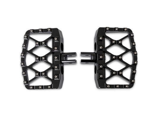 MX Evolution Mini Floorboards - Black. Fits Softail 2018up Front Rider - Burly Brand