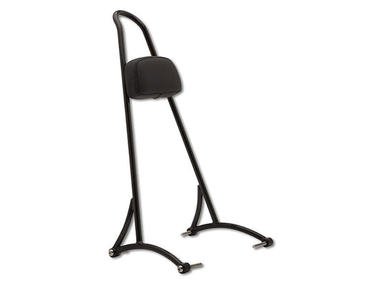 20in. Tall Sissy Bar with Pad - Black. Fits Dyna 2006-2017. - Burly Brand