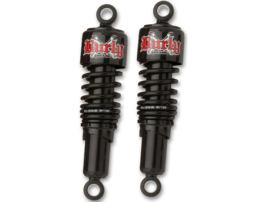10-1/2in. Slammer Rear Shock Absorbers - Black. Fits Dyna 1991-2017. - Burly Brand
