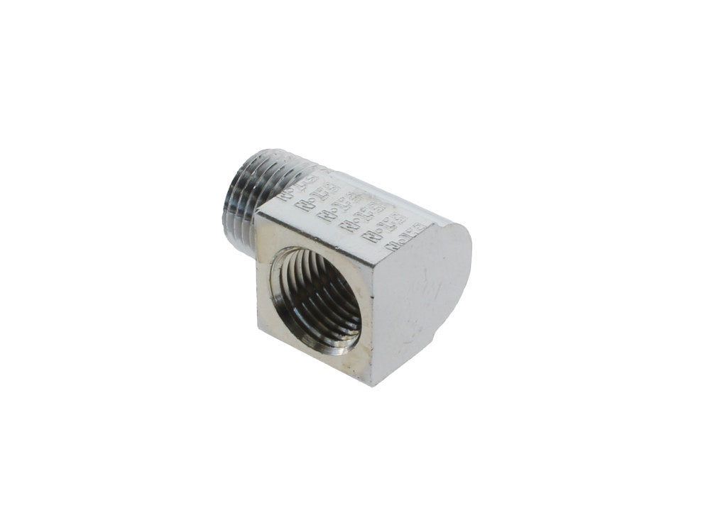 90 degree Elbow Oil Fitting with 1/8in. NPT Male Thread & 1/8in. NPT Female Thread. - Bender Cycle