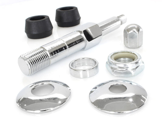 Upper Shock Stud Kit - Chrome. Fits 4Spd Big Twin 1973-1986 - Bender Cycle