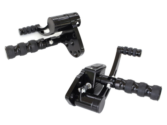 Standard Length Forward Controls - Black. Fits Softail 1984-1999 & 4Spd Big Twins 1936-1986 - Belt Drives Ltd
