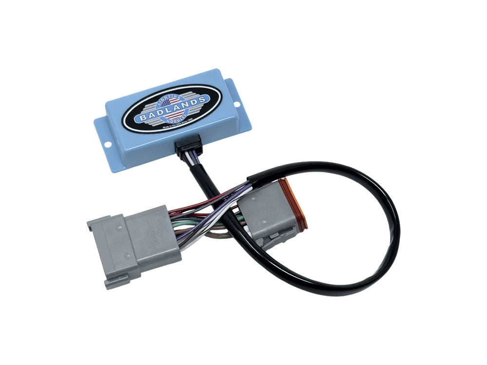 Plug-n-Play ATS Self Cancelling Turn Signal Module. Fits Softail 2001-2010, Dyna 2001-2011, Touring 2001-2013 & Sportster 2004-2013 when using along with OEM TSM or TSSM - Badlands
